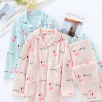 Month clothes Autumn and winter postpartum cotton maternity pajamas 12 months padded thickened air cotton maternal nursing feeding clothes