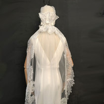 Bride wedding veil headdress Super Xiansen vintage lace flower wedding photo short wedding hat-style veil