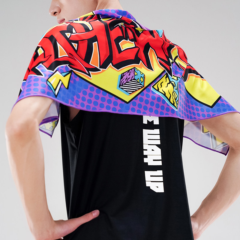 UZIS cold-sensing towel sweat-absorbing and quick-drying sports towel gym basketball running ice-sensing sweat-wiping wrist towel trendy men