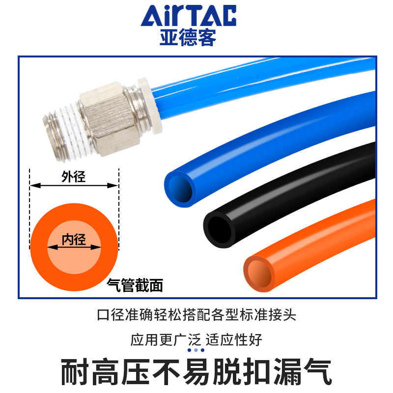 亚德客PU气管软管:压缩高压汽管新宠,8mm气线PU12/10*6.5/6*4,让你的工作效率飙升!-气动软管-淘宝好物网