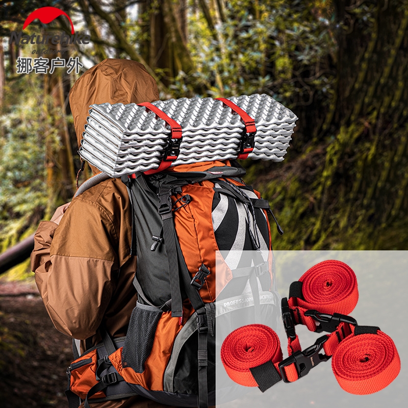 Extendable outdoor hiking backpack outer buckle tie strap moisture-proof mat luggage wrapping fixed bundling nylon rope