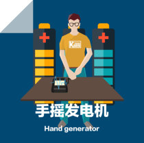 Hand-cranked generator mechanism real-life room escape mechanism anti-shake protection