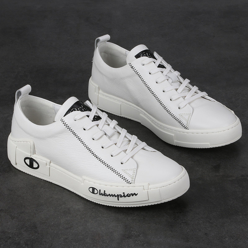 European and American leather small white shoes men's daily Korean style trendy simple casual low-top men's shoes British lace-up all-match trendy shoes