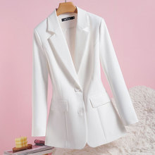 Yu Xiangyan's 2024 Spring Small Suit Women's Coat Single breasted Pure White Suit Versatile Slimming Suit with a High Grade Sense