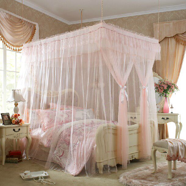 (Swap Season clear) Natural Wind Princess Wind-floor mosquito nets 3 doors to floor plus thick brackets for home and summer floats-Taobao
