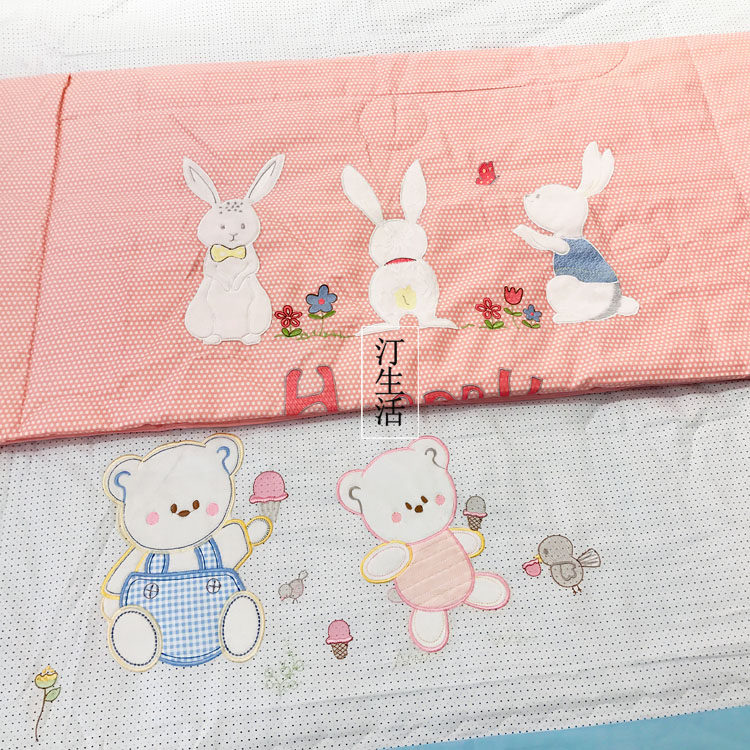 Yong Crane embroidered all cotton by air conditioning by children baby cartoon summer cooled by kindergarten