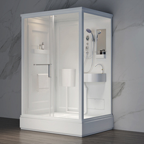 Overall shower room one-piece toilet integrated bathroom glass partition Home Toilet Countryside shower cubicle