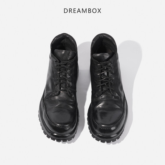 Dreambox Junbo vibram 미끄럼 방지 및 내마모성 마틴 부츠 남성용 두꺼운 밑창 말가죽 워시 레트로 하이 엔드 남성용 부츠