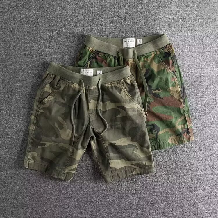 Original Foreign Trade Surplus Stock European and American Trendy Men's Loose Comfortable Casual Camouflage Shorts Street Style Versatile Sports Pants Jogging Pants