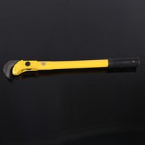 Automatic opening steel pipe wrench multi-function multi-purpose pipe clamp plastic-coated handle single-head steel pipe clamp