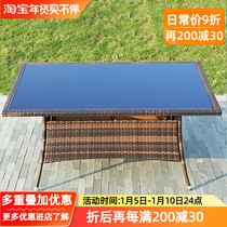 (Single table)Outdoor table outdoor desk outdoor vine table garden villa open-air table and chair