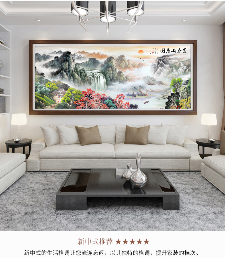 Các dòng 2019 phòng thêu khâu sống mới mạnh danh lam thắng cảnh có đầy đủ việc kiếm tiền chảy thêu núi Fuchun - Công cụ & phụ kiện Cross-stitch tranh thêu chữ thập cá chép hoa sen