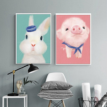  Cross stitch 2021 new thread embroidery small pieces of self-embroidery handmade pink pig bedroom animal childrens room small simple embroidery