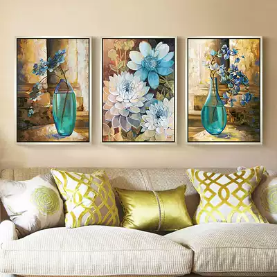 Mona Lisa cross stitch 2021 new living room large atmospheric line embroidery simple modern triple peace Desert Rose