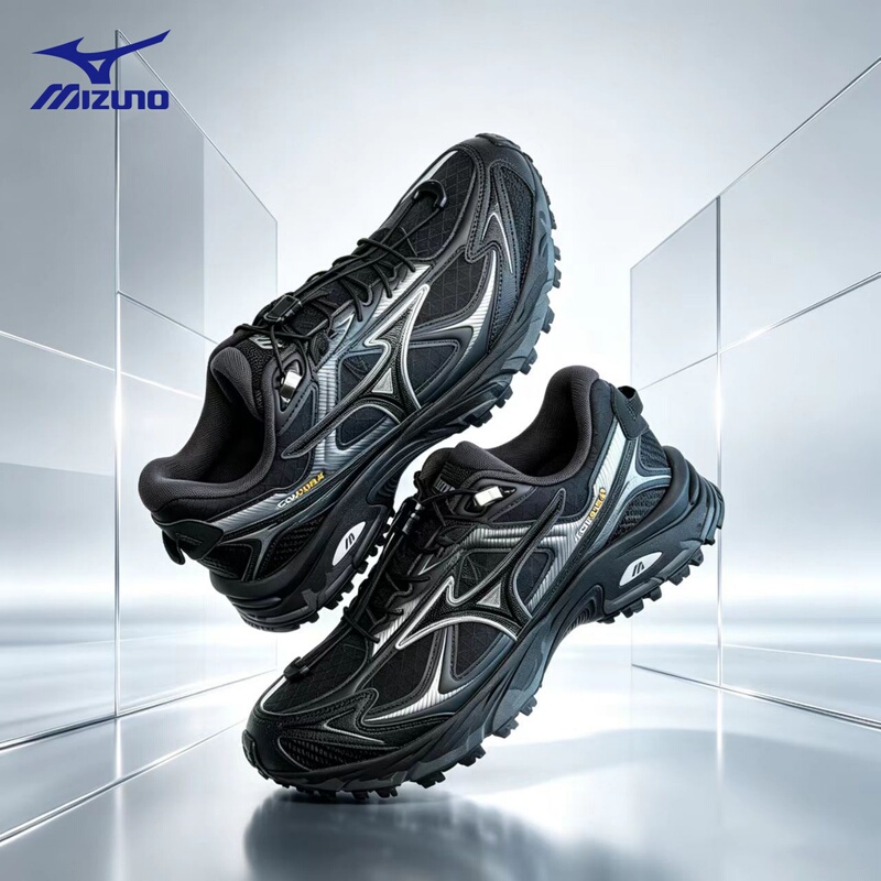 [New Product Launch] Mizuno Genuine Men's Hiking Shoes 2026 Youth Black Wear-Resistant Breathable Sports Shoes