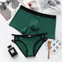 2 tải đồ lót cặp bông tinh khiết khiêu dâm tam giác băng lụa thêu cá nhân hộp quà tặng tùy chỉnh - Bộ quà tặng set quần lót nữ đáng yêu
