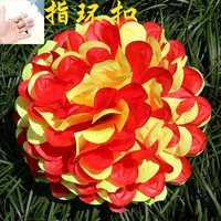 Цветок с двойным пальцем (красный смешанный желтый)