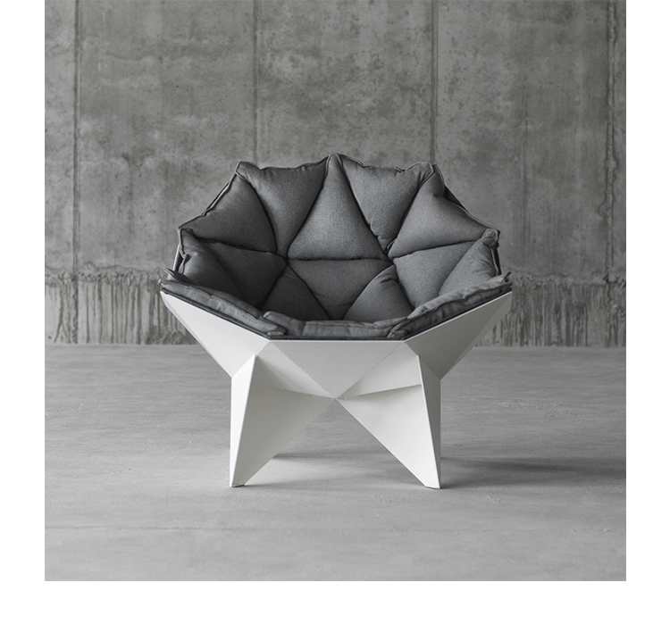 JuLanMake thiết kế nội thất sáng tạo Q1 LOUNGE CHAIR ghế phòng chờ ghế thép kính - Đồ nội thất thiết kế sofa nỉ