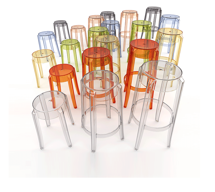 JuLanMake thiết kế nội thất CHARLES GHOST STOOL Charles Ghost Stool Thanh nhựa - Giải trí / Bar / KTV
