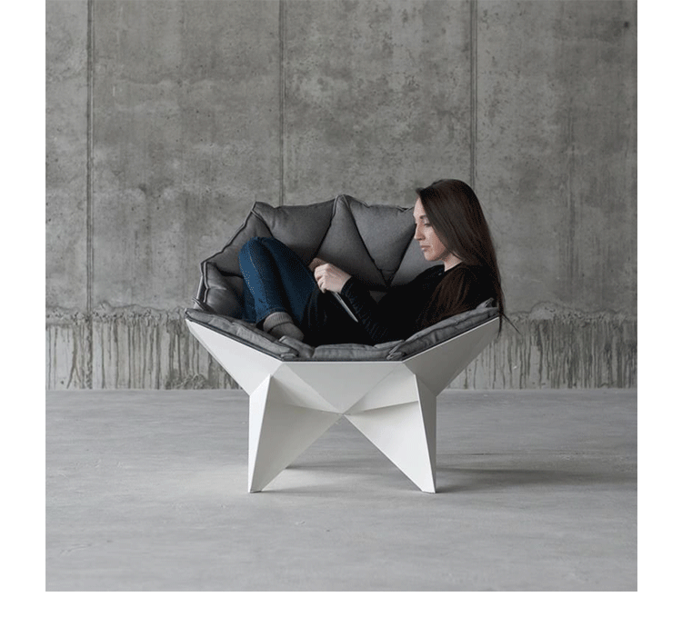 JuLanMake thiết kế nội thất sáng tạo Q1 LOUNGE CHAIR ghế phòng chờ ghế thép kính - Đồ nội thất thiết kế sofa nỉ