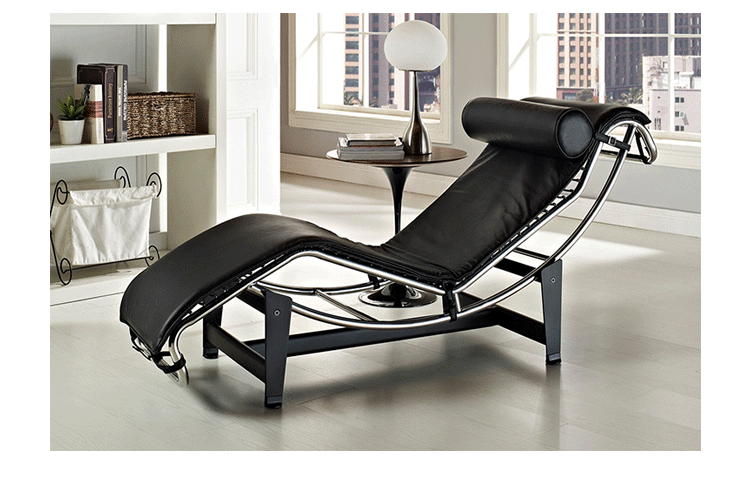 JuLanMake thiết kế nội thất sáng tạo LC4 CHAISE LOUNGE Le Corbusier da bò - Đồ nội thất thiết kế ghế tiffany