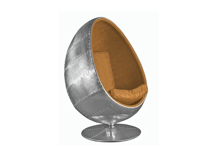 JuLanMake thiết kế nội thất theo phong cách công nghiệp SPITFIRE EGG POD CHAIR ghế nhôm không gian - Đồ nội thất thiết kế ghế văn phòng