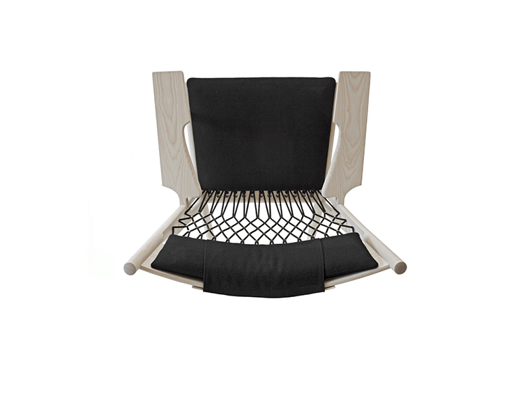 Hakka tùy chỉnh Bắc Âu rắn gỗ thiết kế đồ nội thất ghế web / ghế lưới Trung Quốc dệt ghế phòng chờ mẫu ghế sofa