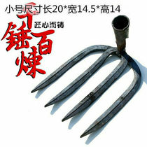 Handmade Harrowing Forged Four Teeth Agricultural Tools Gardening Harrows Iron Nail Harrow Vegetable Garden Reclaimed Pine Soil Vegetable Farm Furniture