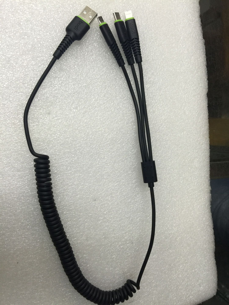 US Brands 10% Triple Multifunction USB Cord Supports Apple Android Phone Sync Charge