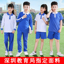 Shenzhen Elementary School Students School Uniform Summer Autumn Winter Clothing Sports Men And Women Summer Shorts Trousers Suit Short Sleeve Blouses