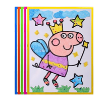 Snow mud Pearl clay painting Snow Flower mud painting Children DIY handmade pearl mud painting puzzle glue painting