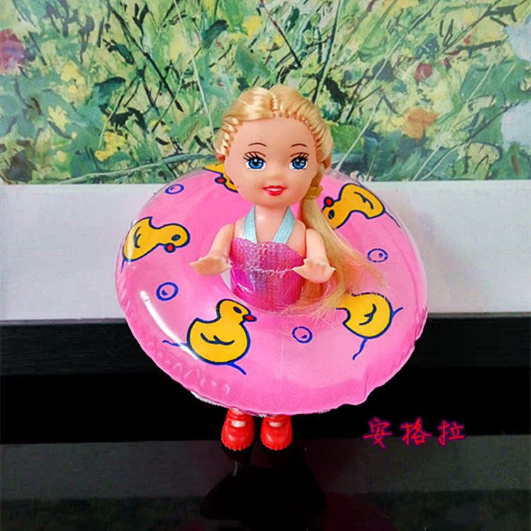 Barbie búp bê phụ kiện đồ chơi hàng hóa nhỏ Kelly Kelly nhỏ người hâm mộ áp dụng vòng bơi đồ chơi trang điểm cho bé gái