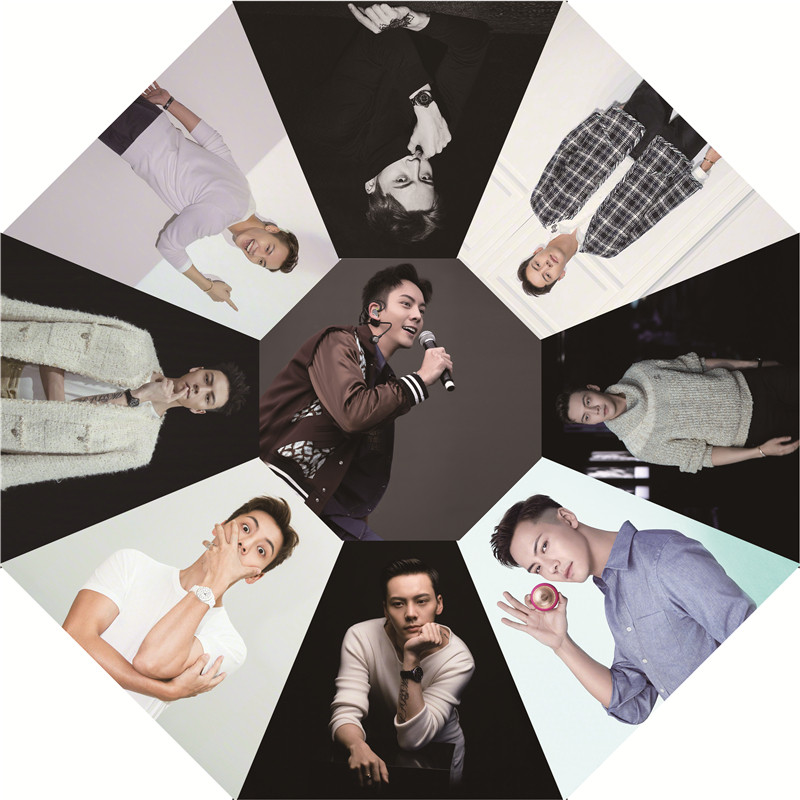 William star custom model Chen Weiting surrounding sunny umbrella folding sunscreen sunshade three-fold fully automatic