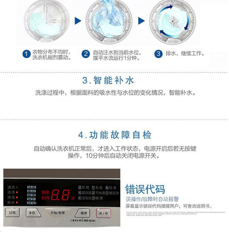 Máy giặt tự động Panasonic / Panasonic XQB80-Q28H2F Máy giặt công suất lớn 8kg kg hộ gia đình - May giặt máy giặt electrolux 9kg