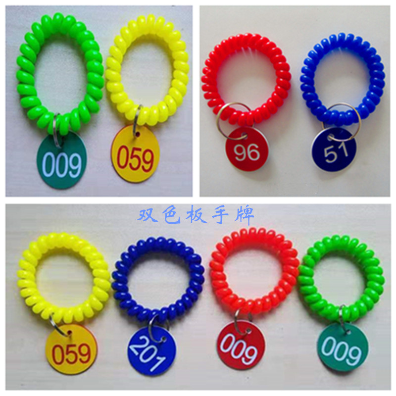 Bathhouse locker number Cabinet number plate Digital key bracelet Gym sauna Swimming bath storage card