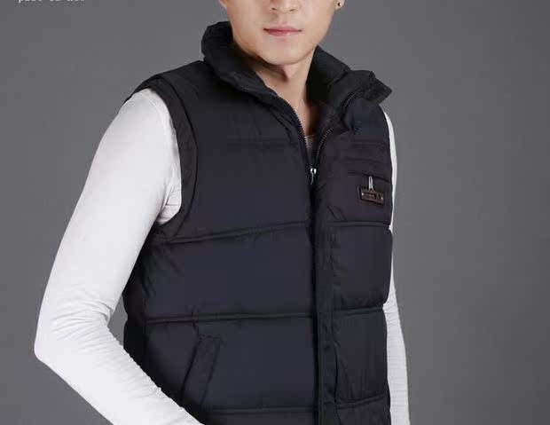 Bố mặc vest mùa đông XL dày ấm xuống áo vest nam vest nam vai vest trung niên áo khoác thu đông