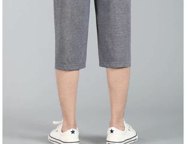 Mùa hè mỏng phần thể thao trung niên quần short nam thanh niên eo cao cotton XL thường xuyên cắt quần lỏng lẻo cha quần dài nam