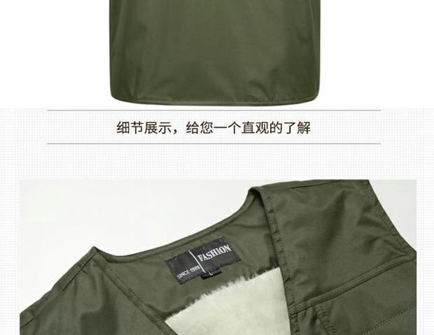 Mùa thu đông cộng với nhung dày nam trung niên cộng với phân bón tăng bố nhiều túi vest vest cỡ lớn bigsize