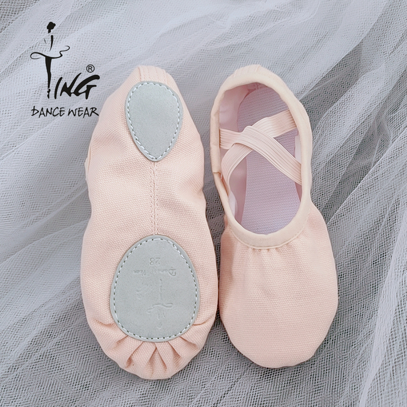 Chen Ting Dance Shoes Women's Soft-soled Shoes Adult Training Shoes Children Dance Cat's Claw Shoes Lace-Free Ballet Shoes