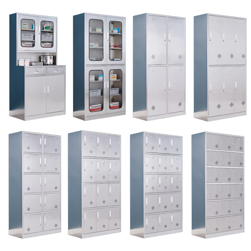 Stainless steel dust-free locker staff multi-grid locker bathroom storage cabinet tableware cupboard instrument cabinet aseptic cabinet