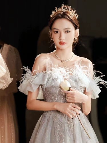 Летнее элитное длинное вечернее платье, для подружки невесты, длина макси