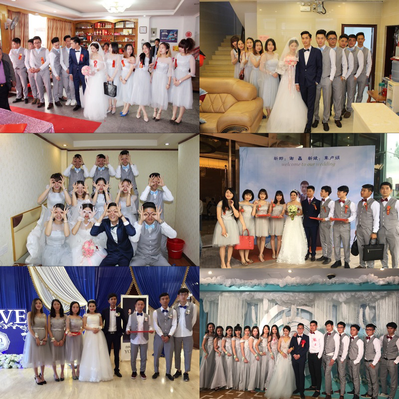 Cho thuê mùa đông phù rể Chen Xiao đám cưới với anh em phù hợp với nam xám tốt nghiệp hợp xướng nhỏ phù hợp với vest vest quần đũi nam