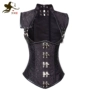 Gothic Knight Court Steel Bone Jacket Vest Body Body Corrective Mặc phụ nữ Mặc áo gió Punk Punk áo giảm eo