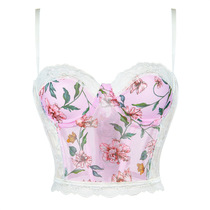 Emily fashionable high-waisted mesh lace breathable high-waisted inner top stage performance palace corset