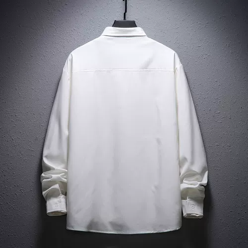 Шелковая трендовая рубашка для школьников, осенняя, оверсайз, в корейском стиле