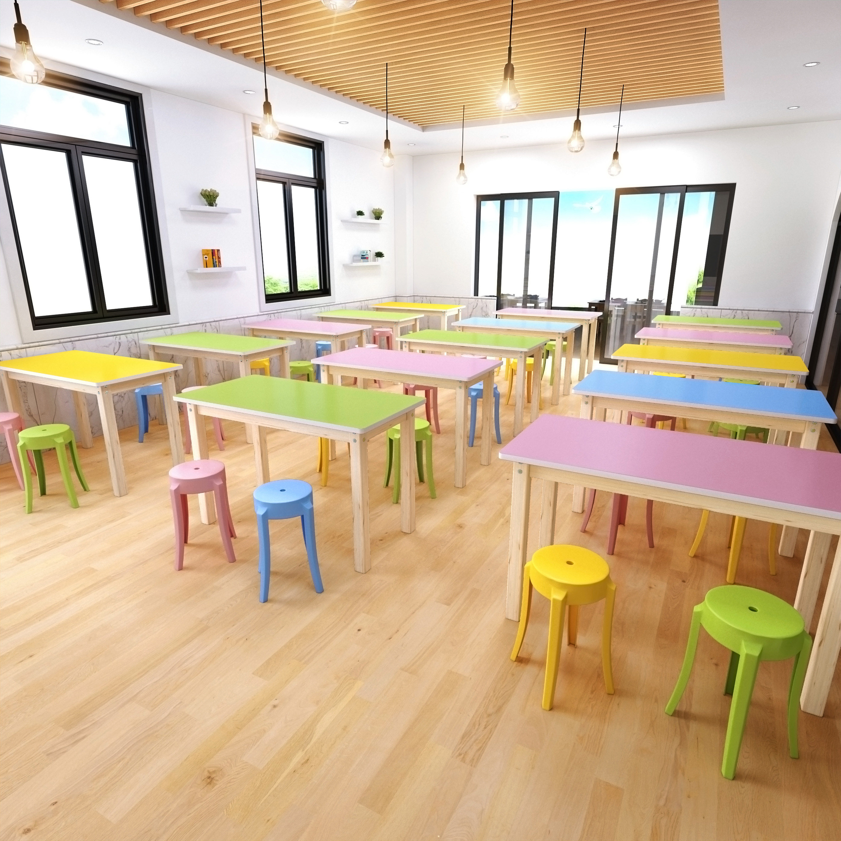 Afternoon Care Desk Small Dining Table Dining Table Chair Stool School Training Desk Bench Trust Training Table