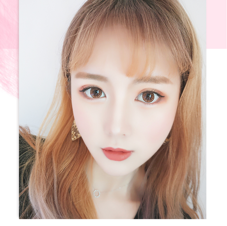 Yayoi Miyuki ném kính hỗn hợp màu tự nhiên vô hình đường kính nhỏ đường kính lớn bột anh đào 10 miếng - Kính đeo mắt kính gọng kính đẹp
