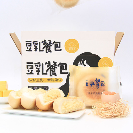 【满6件19.7】集香草豆乳餐包面包吐司蛋糕30天短保糕点