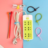 Силиконовые кабельные стяжки с веревкой, мощный универсальный шнур питания