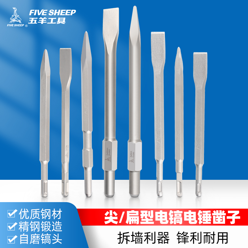 Wuyang Impact Drill Bit Electric Hammer Flat Pick Concrete Chisel Square Handle Tip Brazing Electric Pick Electric Tool Slotting Shovel Head - Taobao